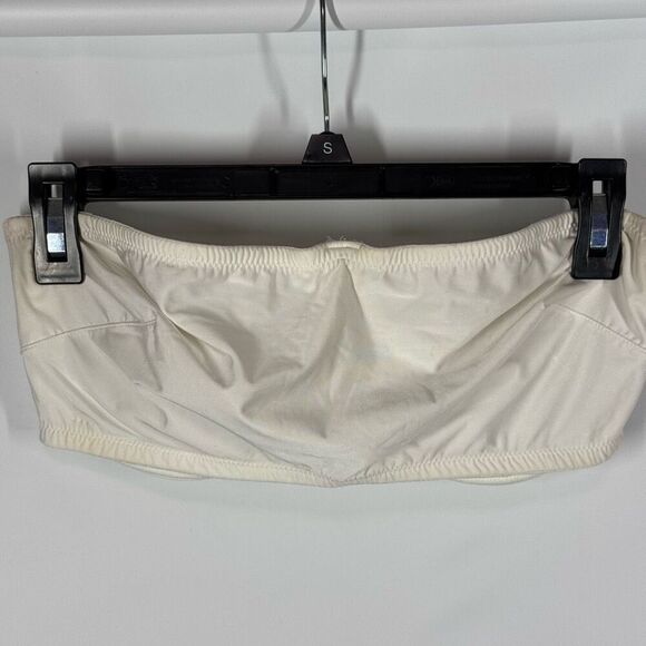 C14 - Victoria's Secert Unlined 3 Hook Underwire White Strapless Bra Size 38D - Picture 1 of 4